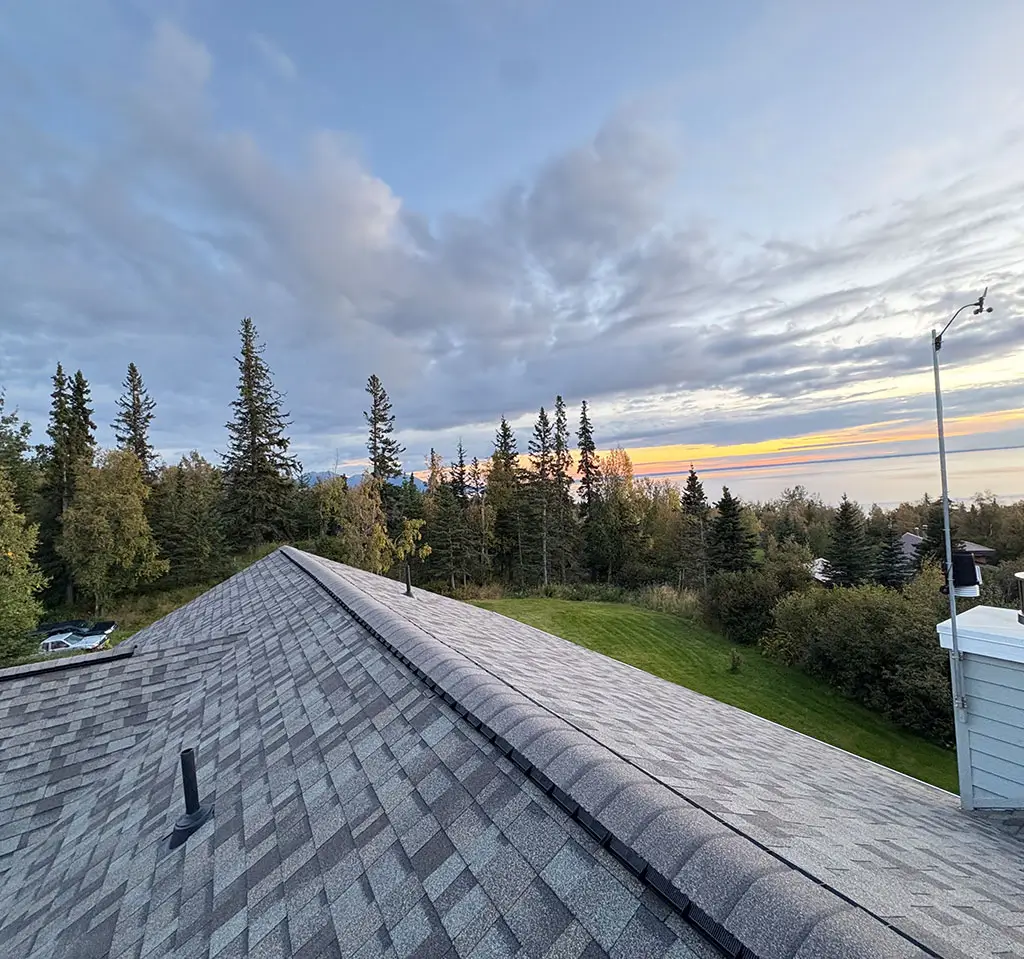 Asphalt shingle roof installation in Southcentral Alaska